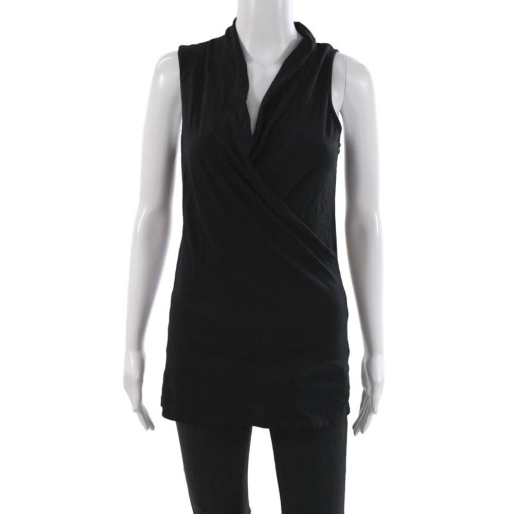Velvet by Graham & Spencer Womens Black Cowl Neck Cotton Sleeveless Tank Size M